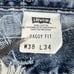 VTG 90s Levis Silver Tab Jean Men 37x33* Baggy Blue Faded Cotton Denim Tag 38x34