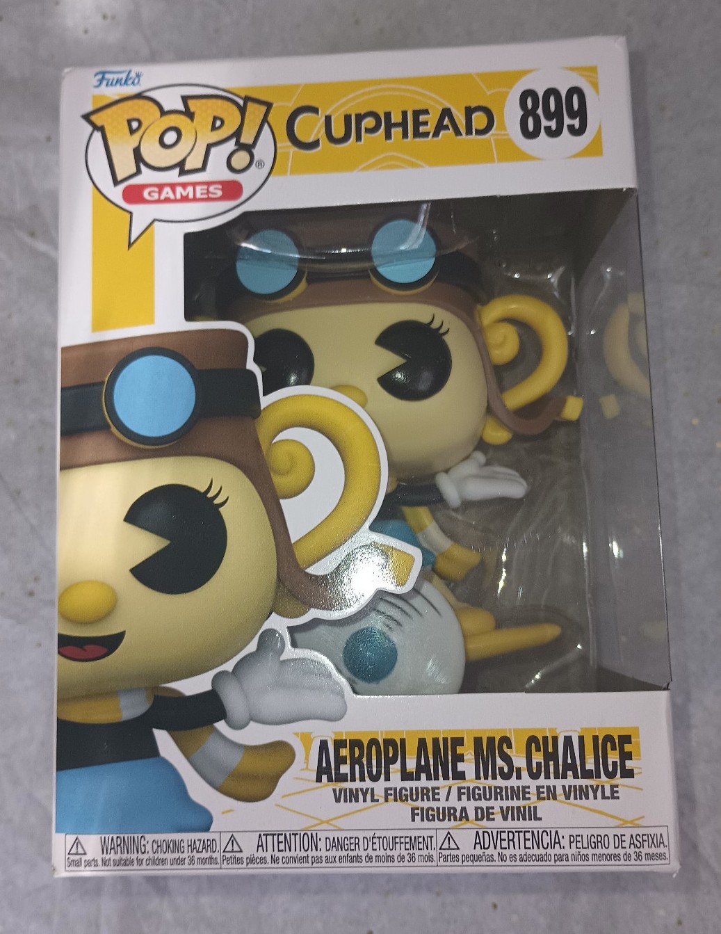 Funko Pop Cuphead Aeroplane Ms Chalice #899 Games New