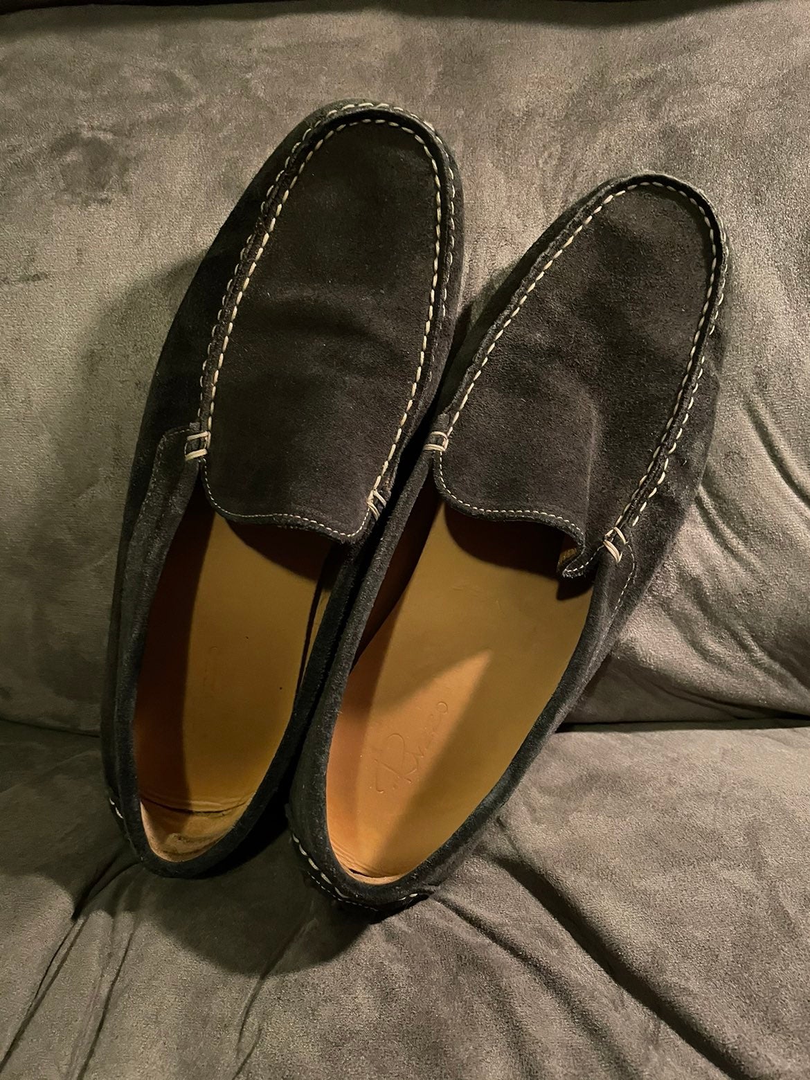 Navy Blue Suede Rizzo Drivers