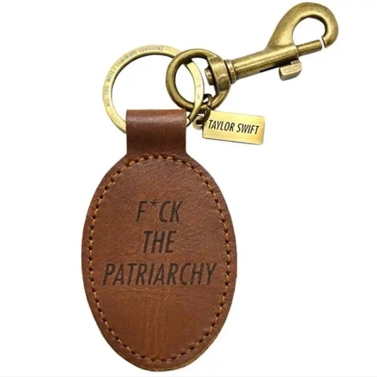 Taylor Swift Red Era F the Patriarchy All Too Well Keychain
