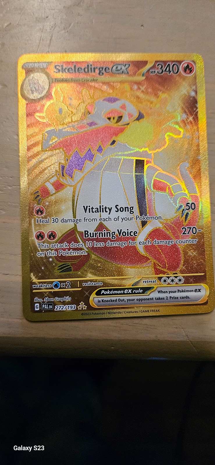 Hyper rare skeledirge ex Paldea Evolved