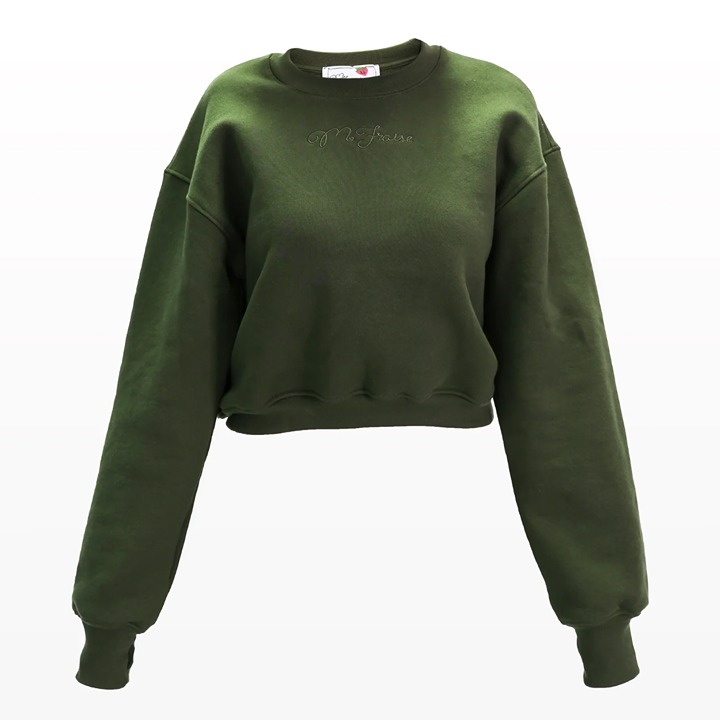 Mia Maples M Fraise Bunny Hug Crewneck in Cucumber Skin (size Medium)