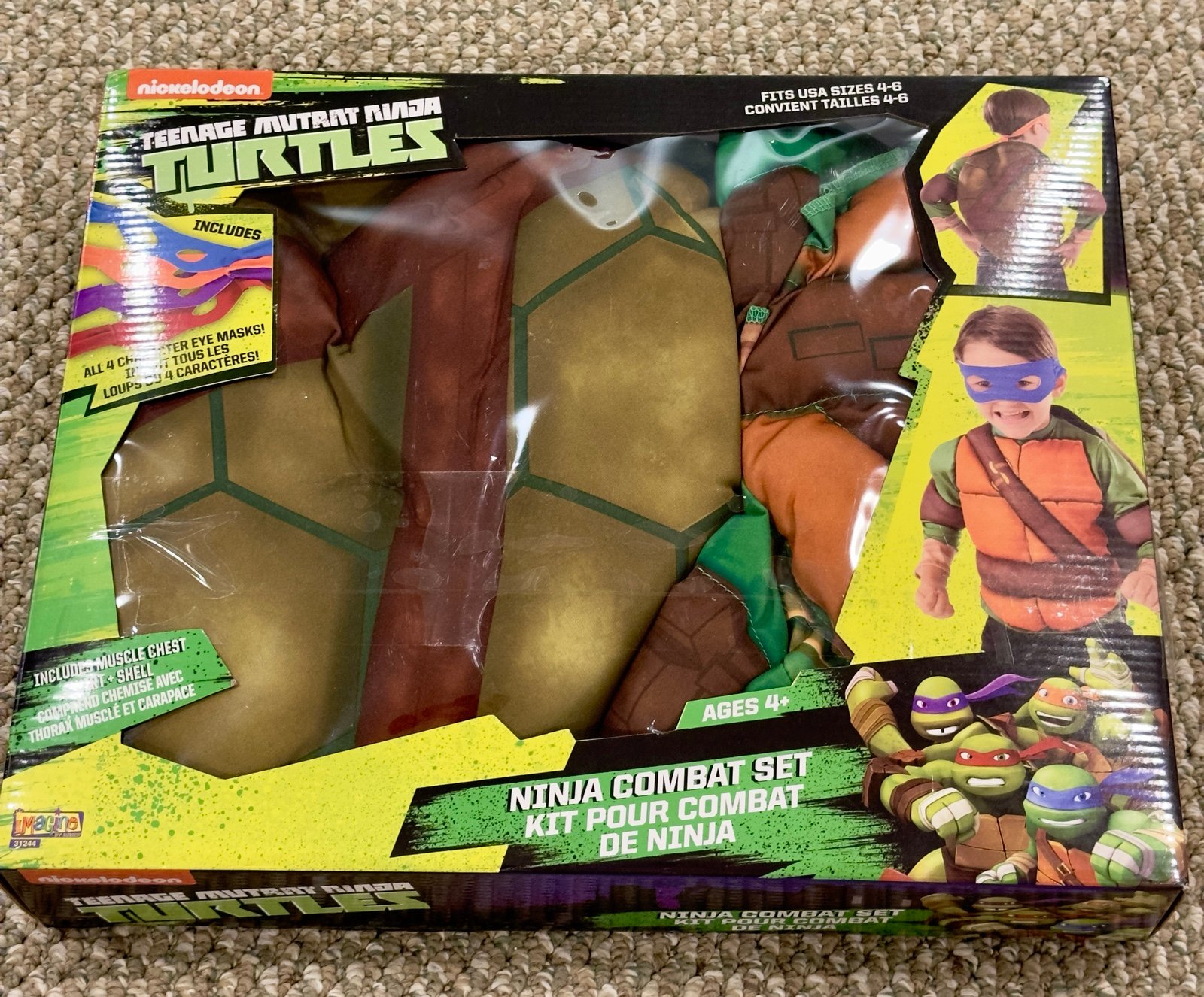 Nickelodeon Teenage Mutant Ninja Turtles Combat Set Costume All 4 Halloween Bday