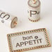 Anthropologie Bistro Tile Stoneware Salt Pepper Shaker Set 3 Pcs Mosaic New