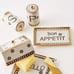 Anthropologie Bistro Tile Stoneware Salt Pepper Shaker Set 3 Pcs Mosaic New