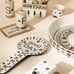 Anthropologie Bistro Tile Stoneware Salt Pepper Shaker Set 3 Pcs Mosaic New