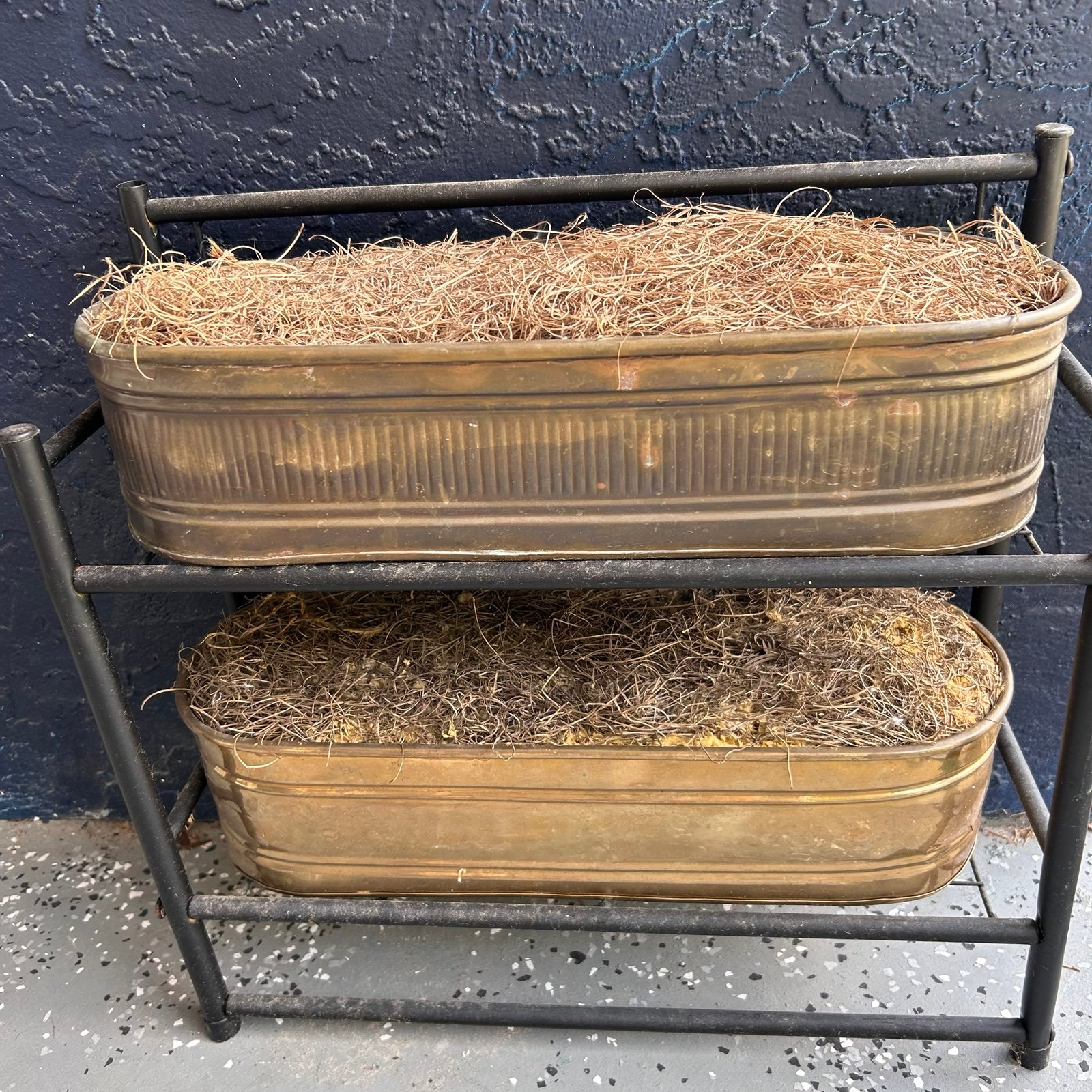 Two Brass Planters