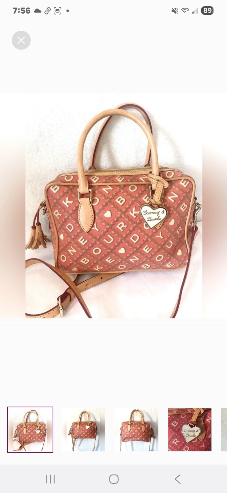Dooney Bourke Vintage RARE Samuela Crossbody/Shoulder Satchel