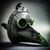 Adjustable Grey Plague Doctor w/ Green Goggles Bird Beak Masquerade Mask #1080