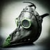 Adjustable Grey Plague Doctor w/ Green Goggles Bird Beak Masquerade Mask #1080