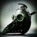 Adjustable Grey Plague Doctor w/ Green Goggles Bird Beak Masquerade Mask #1080
