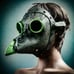 Adjustable Grey Plague Doctor w/ Green Goggles Bird Beak Masquerade Mask #1080