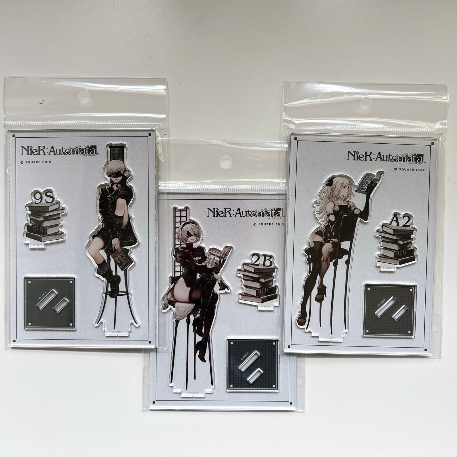 NieR:Automata x Book Store Acrylic Stand 2B 9S A2 Set of 3
