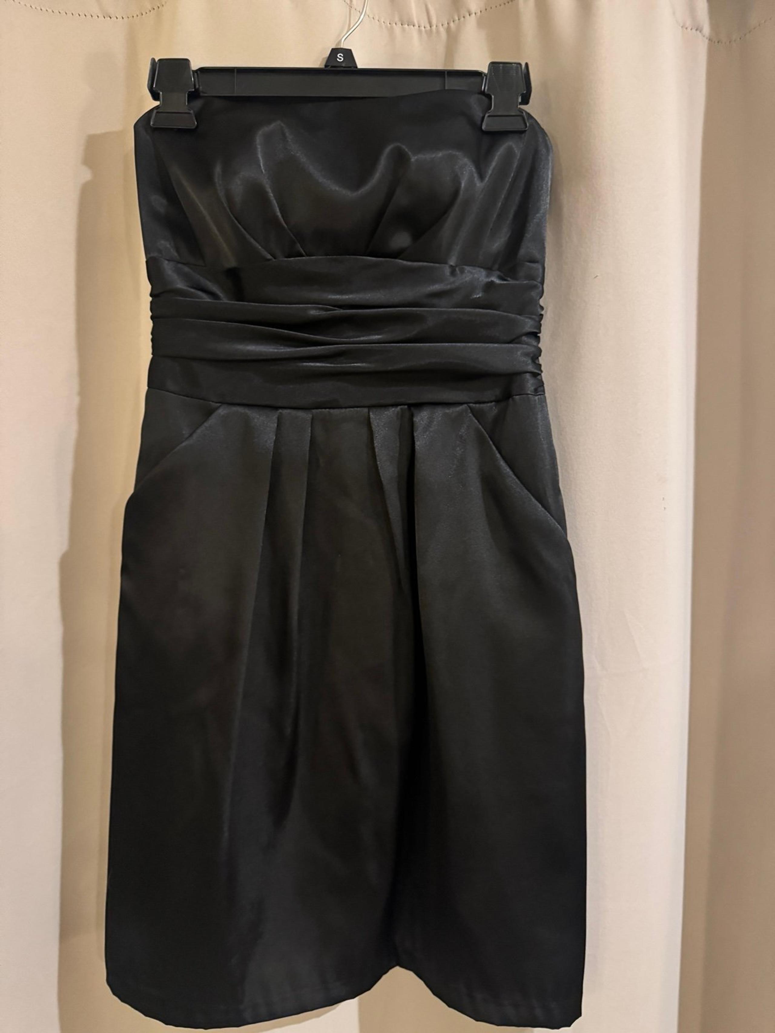 Women’s Black Davids Bridal Strapless Dress