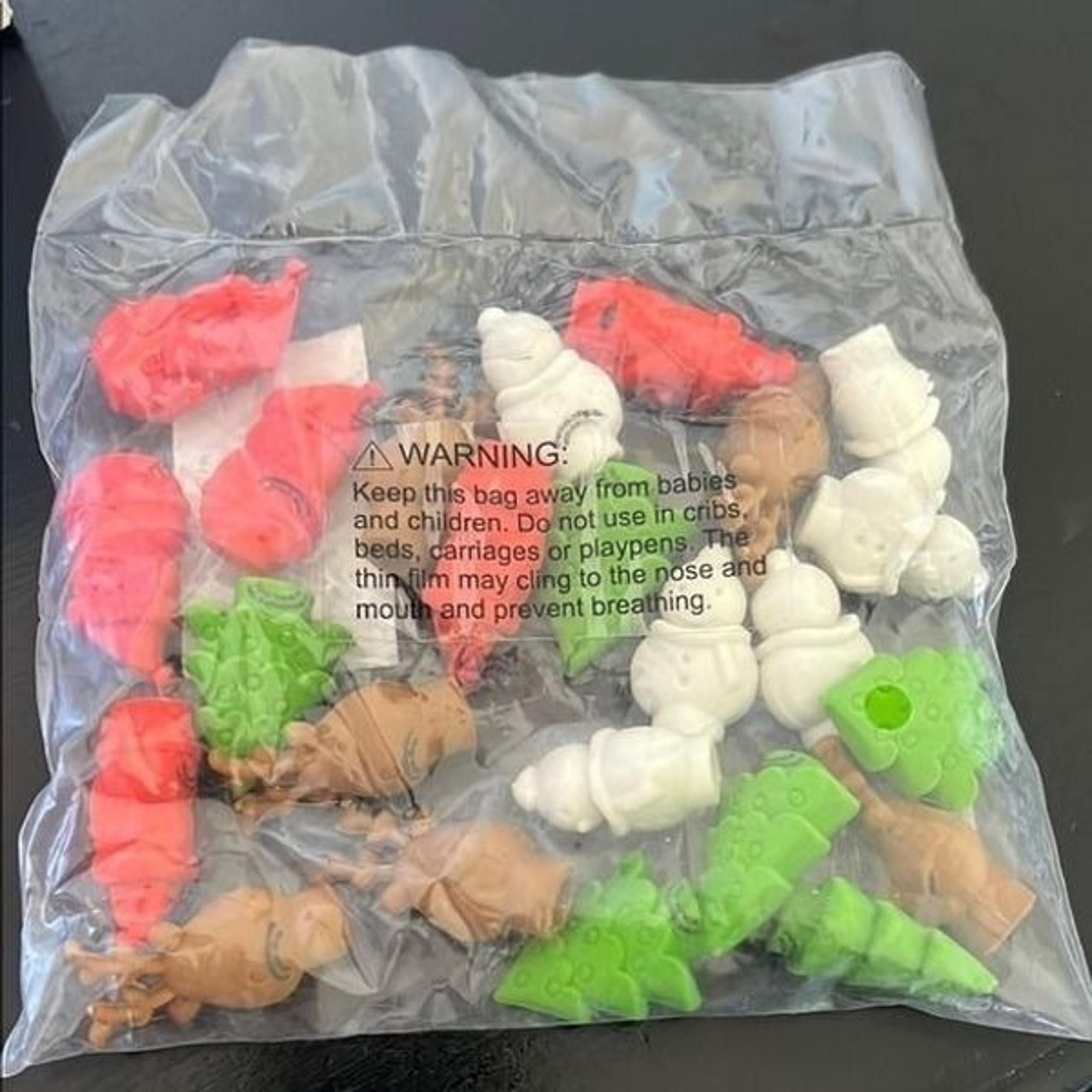 648 Holiday Pencil Top Erasers