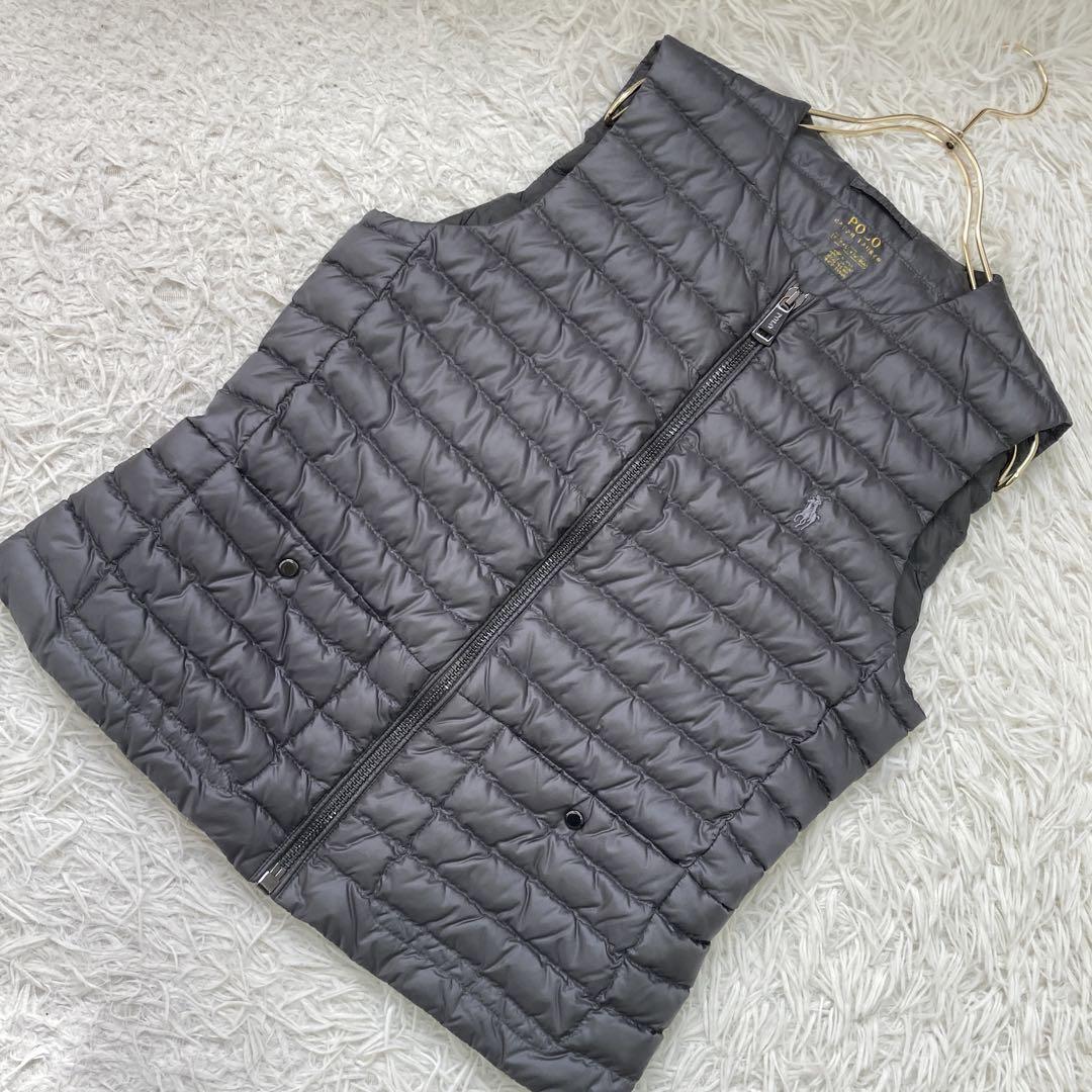 POLO RALPH LAUREN Down Vest Gray 160 84A Versatile Styling