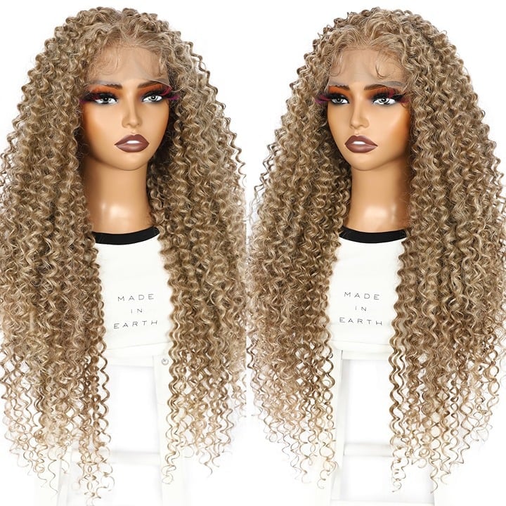 human hair blended lace front wig