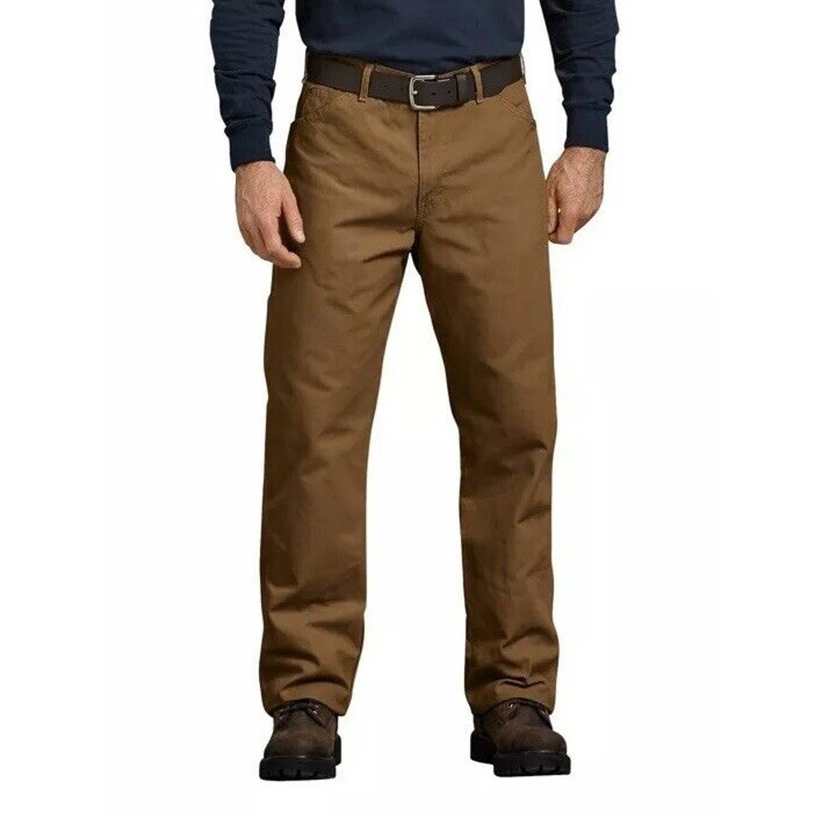 NEW Big Mens Dickies Relaxed Fit Carpenter Duck Brown Relaxed Fit 44 x 30