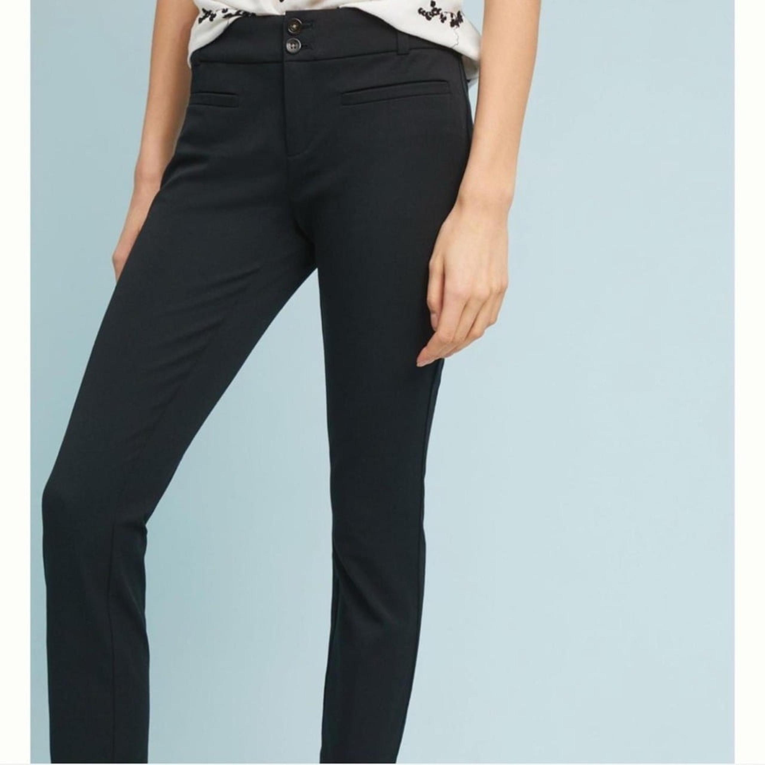 Women's The Essential Slim Anthropologie Black Dress Pants — size 4 NWOT