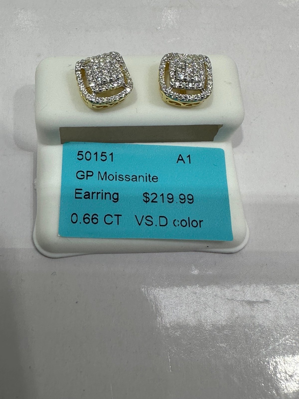 LIMITED TIME MEGA SALE! 14K Gold Sterling Silver Earrings Moisanite Passes Diam