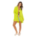Show Me Your MuMu Johns Button Down Shirt Neon Yellow Crinkle Long Sleeve XXL
