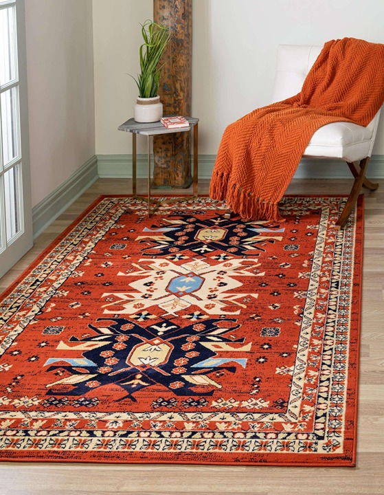 6' x 9' New Area Rug Orange 28719 Home Decorative Art Soft Carpet Collectible
