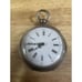 Antique Classic Cylindre Hunt Rubis Silver Key Wind Pocket Watch