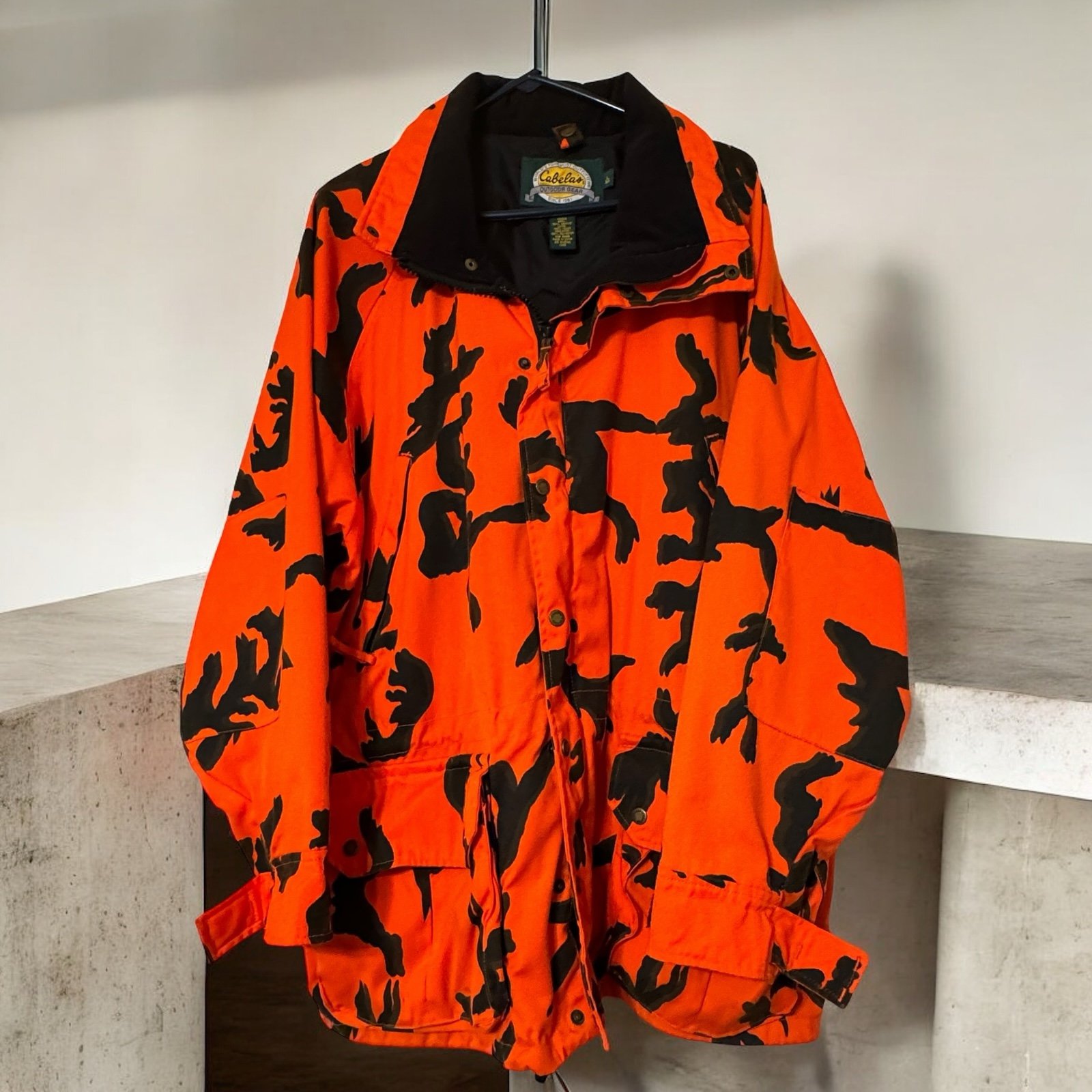 Cabela’s Blaze Orange Camouflage Jacket Coat Insulated Hunting Camo Men’s L