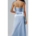 AW BRIDAL 10 L baby blue Snowdrop satin bridesmaid prom formal maxi dress B143