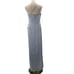 AW BRIDAL 10 L baby blue Snowdrop satin bridesmaid prom formal maxi dress B143