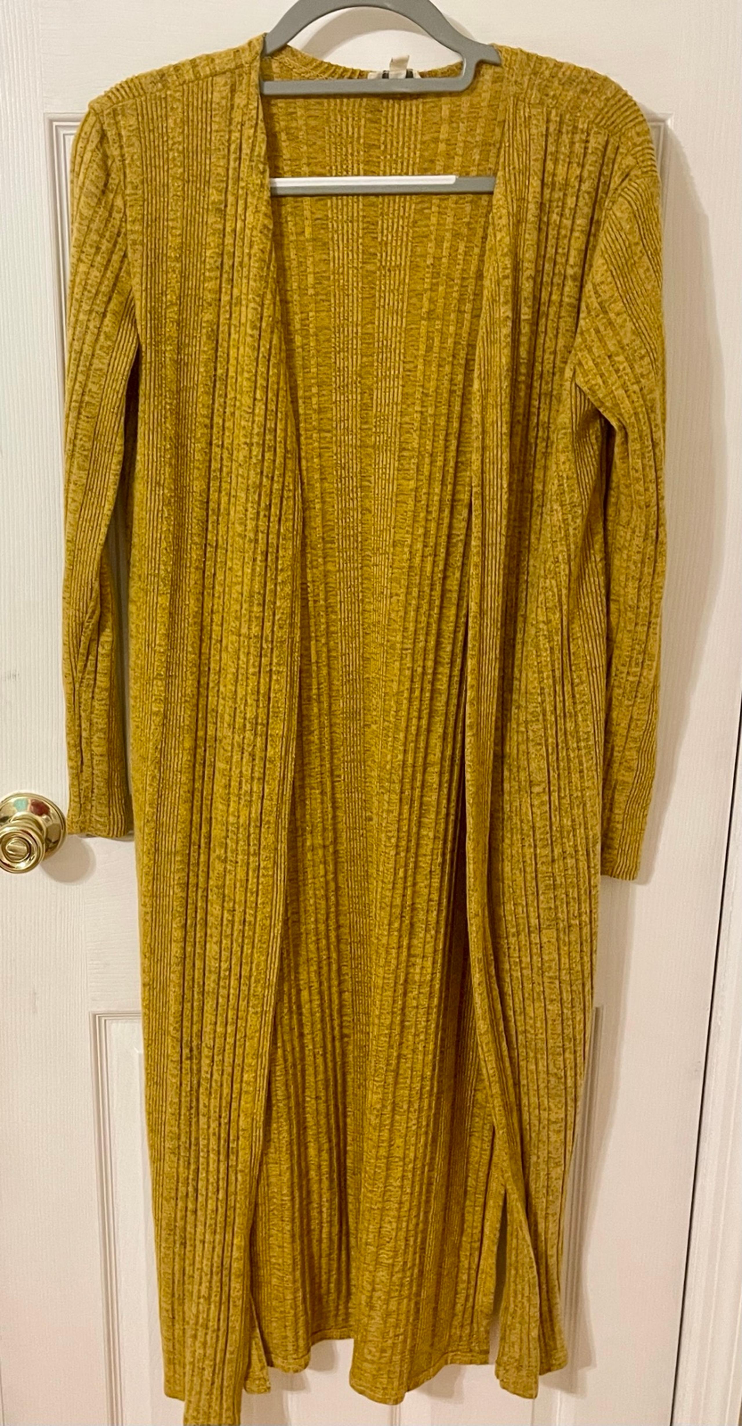 Umgee Ribbed Knit Long Sleeve Duster Cardigan Sweater Size S