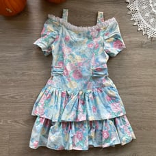 Youth Vintage 80’s Pretty In Pink Dress Pink Straps Size 10 Halloween