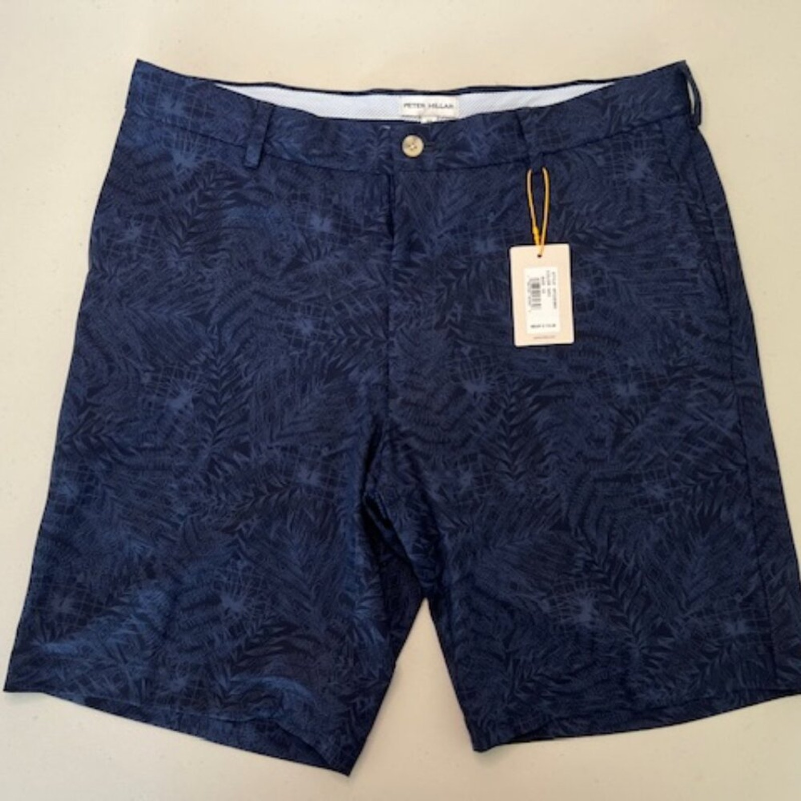 Peter Millar Crown Sport Performance Golf Shorts Size 33 Navy Blue NWT 100
