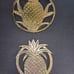 Vintage Brass Pineapple Trivets From Hawaii.
