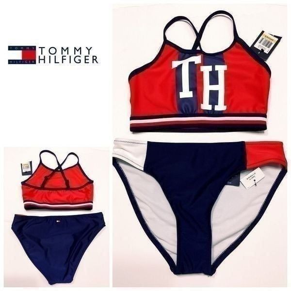New. Kids Tommy Hilfiger flag bikini. S-top/M-bottom