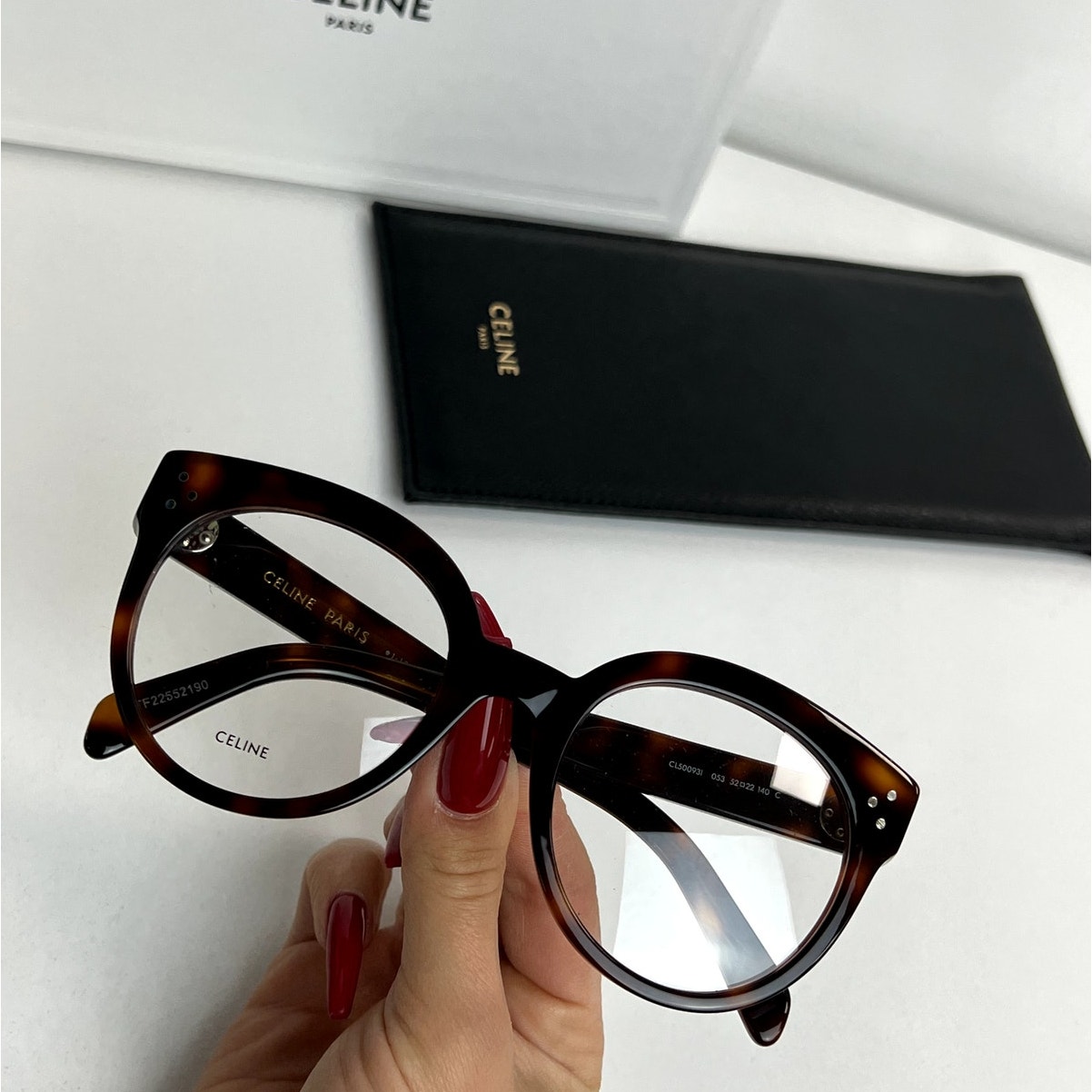 NEW Celine CL50093 Eyeglasses Frames Havana Brown