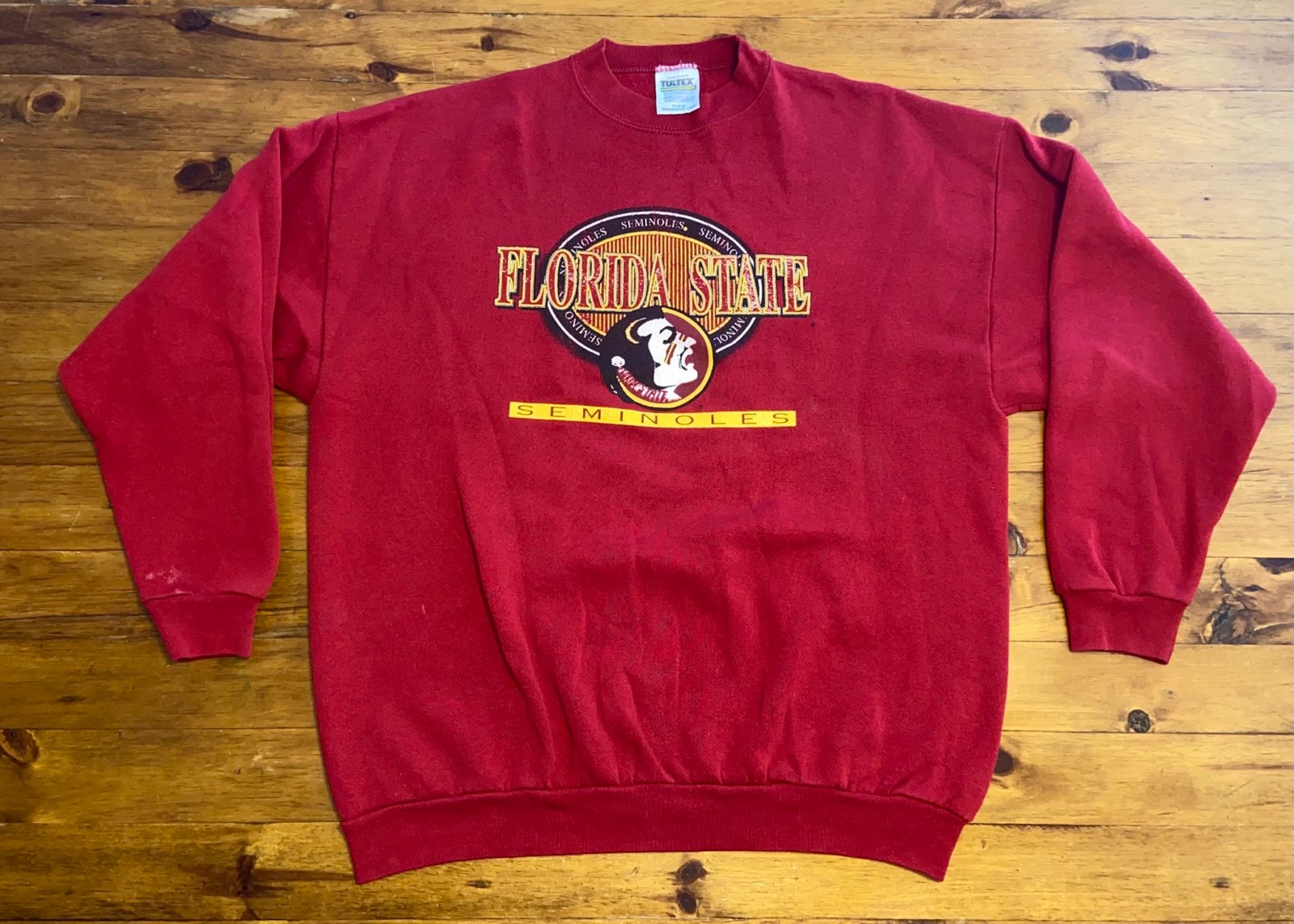 Vintage 90s Florida State Seminoles FSU Chief Osceola Sweatshirt Crewneck XL