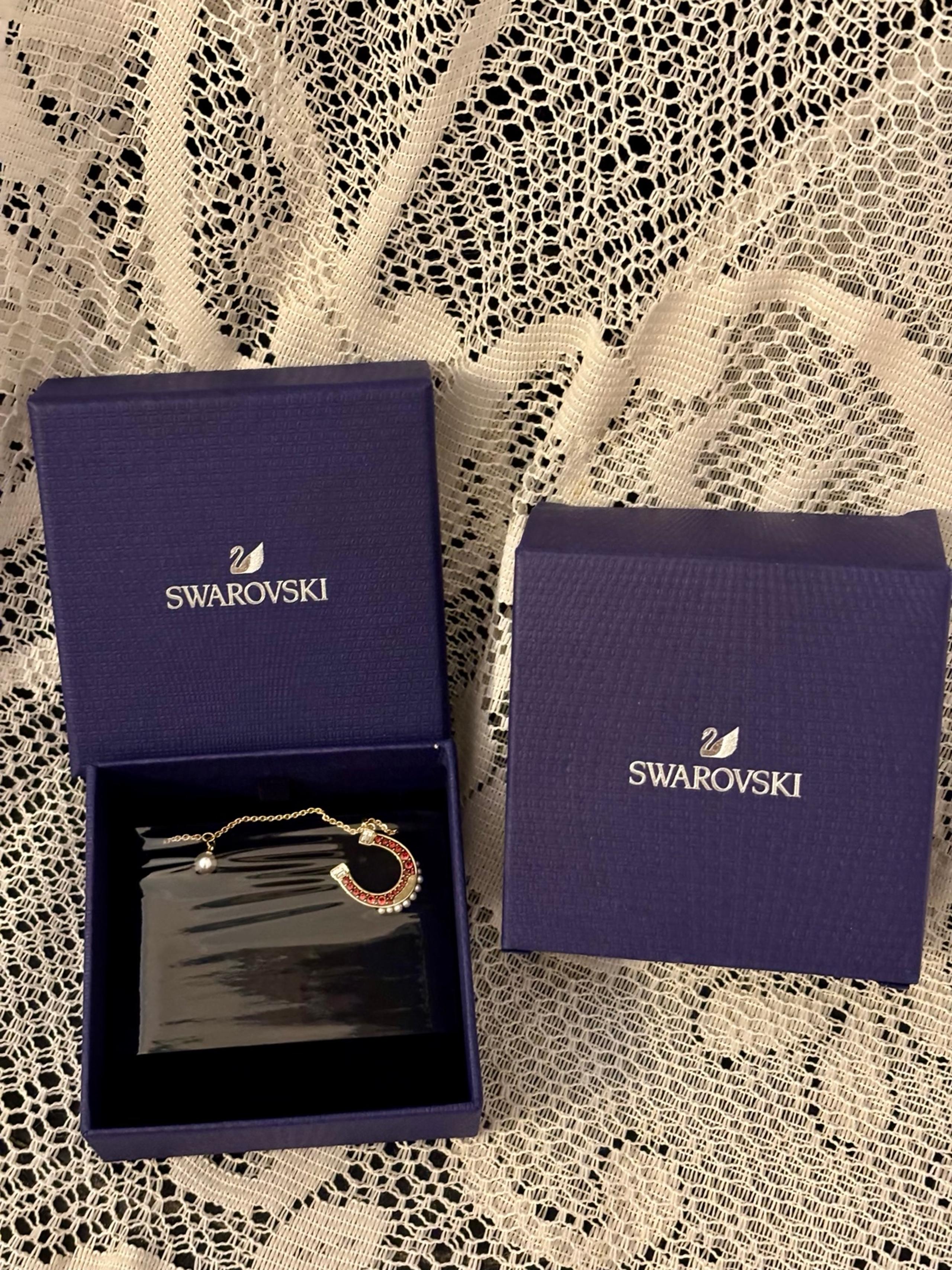 Swarovski Necklace Pearl GLD Women's 5464197 Horseshoe LUCKY GODDESS HORSE
