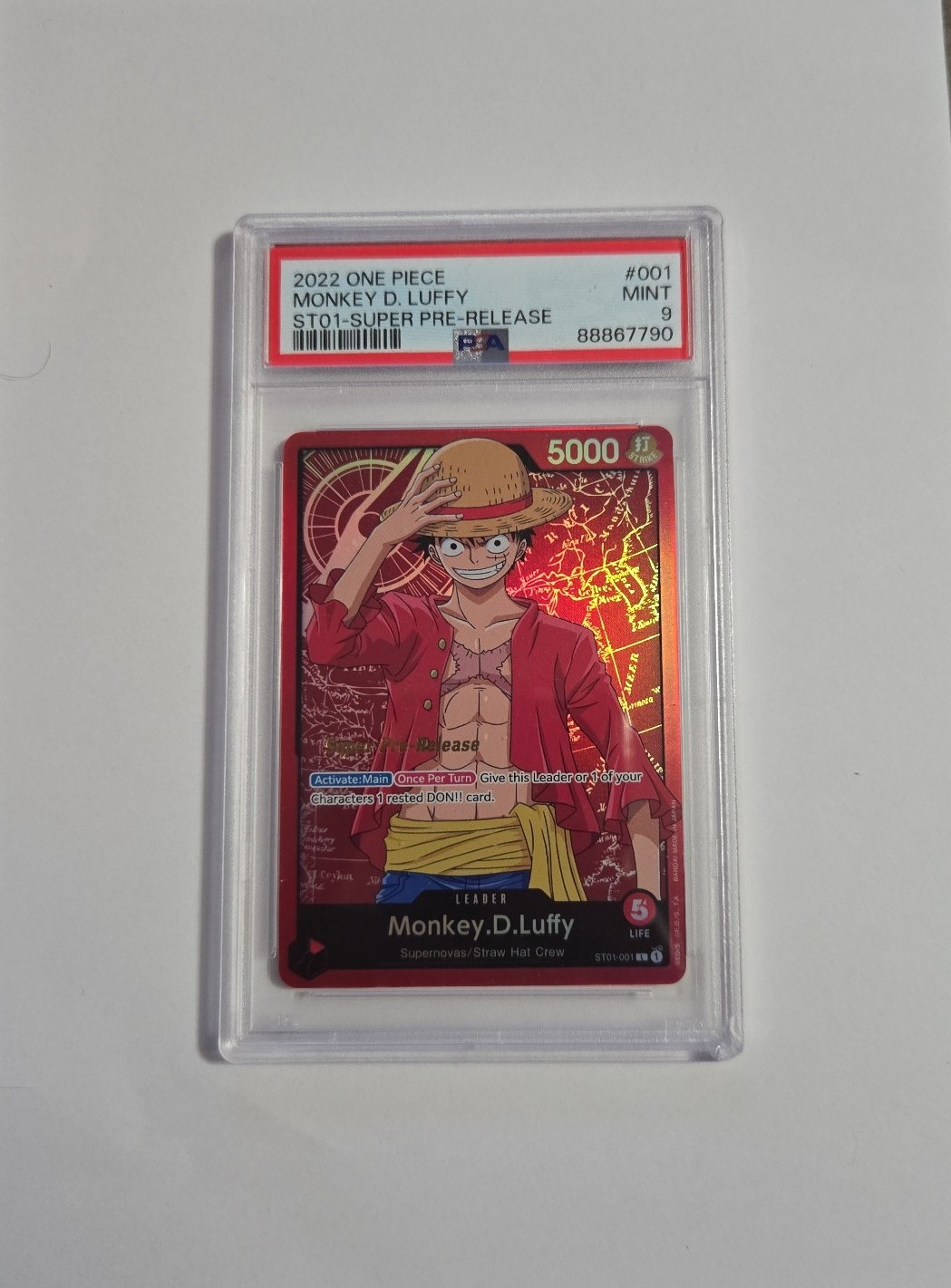 PSA 9 Monkey D. Luffy Super Pre-Release