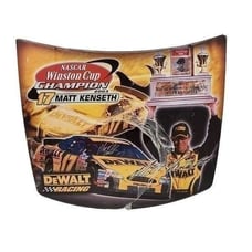 Matt Kenseth Signed Hood Wall Hanging Metal Tin Hirev Tribute Series