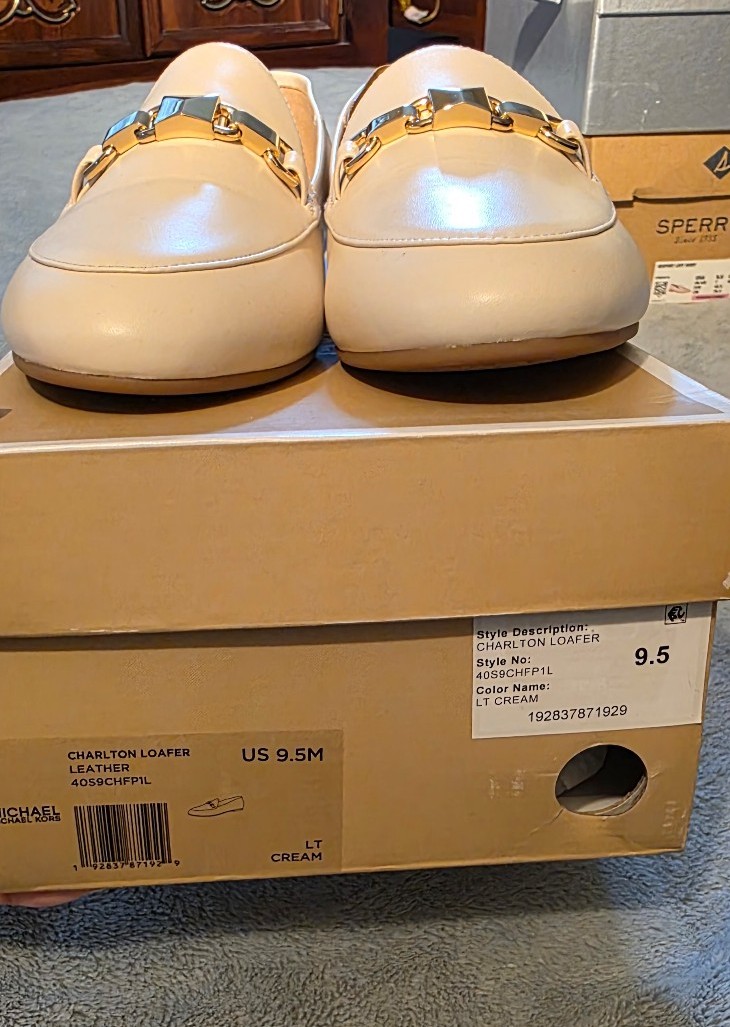 michael kors white loafers