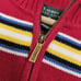 Vtg Lauren Ralph Lauren Multicolor Stripe Sweater Womens M 1/4 Zip Artsy 90s