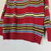 Vtg Lauren Ralph Lauren Multicolor Stripe Sweater Womens M 1/4 Zip Artsy 90s