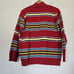 Vtg Lauren Ralph Lauren Multicolor Stripe Sweater Womens M 1/4 Zip Artsy 90s