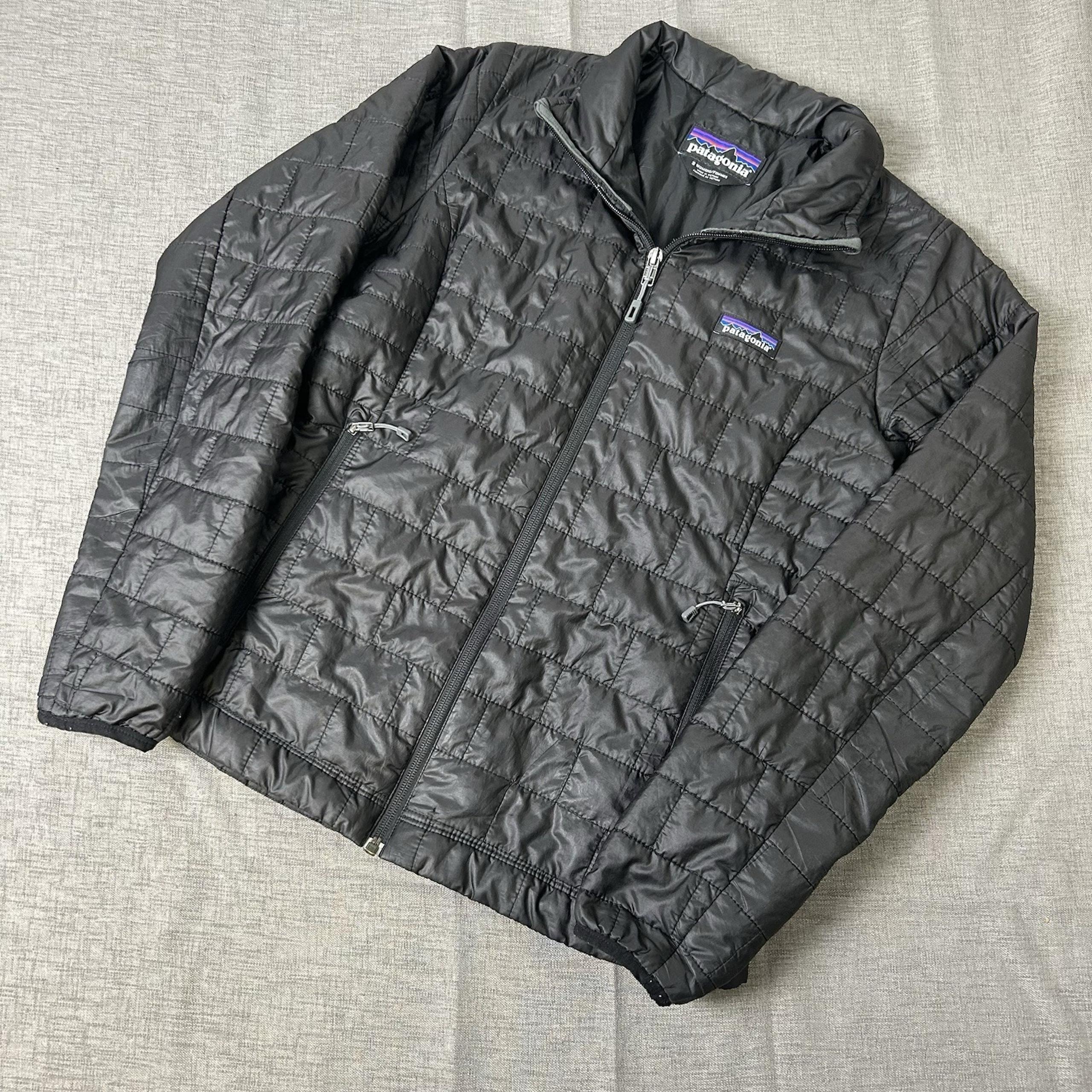 Patagonia Jacket Womens Size Small Black Nano Puff Primaloft Full Zip 84217FA18