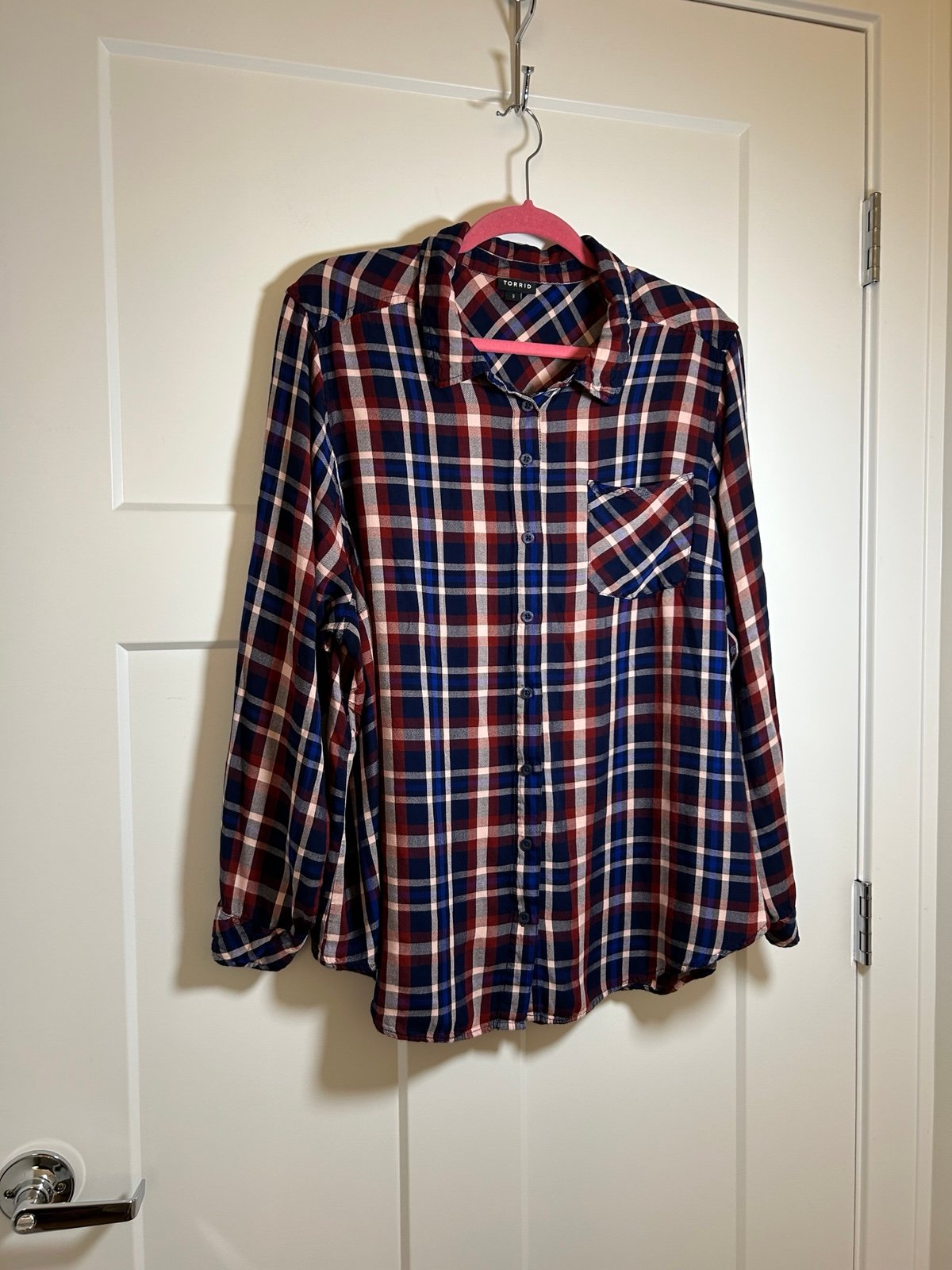 Torrid 3X plus size flannel plaid top