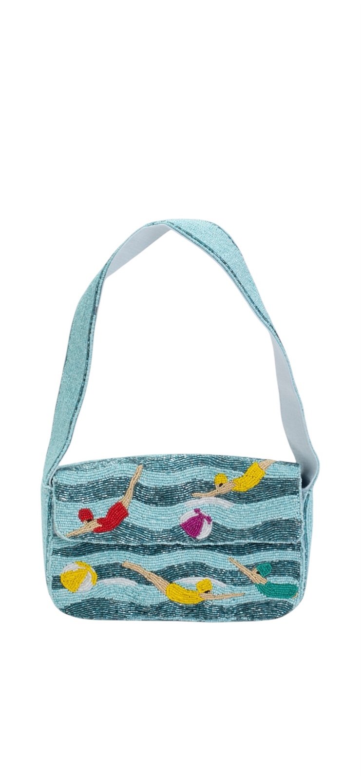 TikTok viral Colorful Swimmers with beach ball beaded shoulder bag