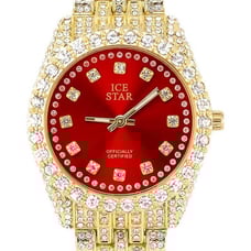 watch iced out red