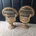Mini Peacock Wicker Chair set of 2