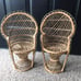 Mini Peacock Wicker Chair set of 2